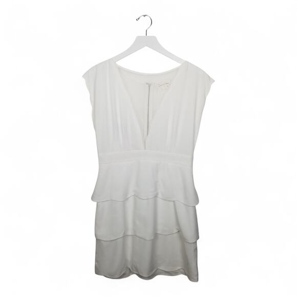 Urban Outfitters Coincidence & Chance White Tiered Mesh Panel Dress - Picture 2 of 9